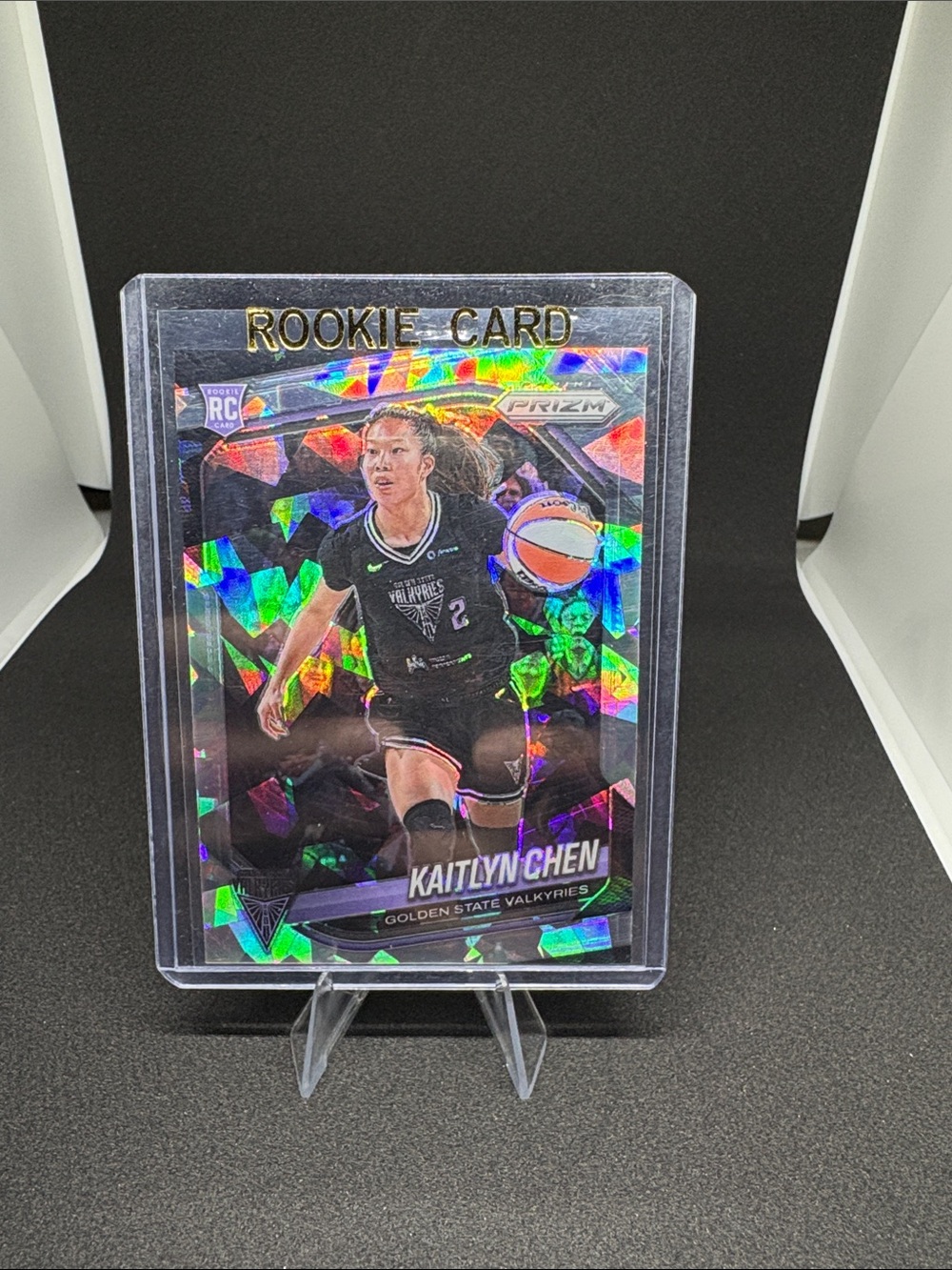 Panini Prizm Rookie Card - Kaitlyn Chen Holographic Rainbow